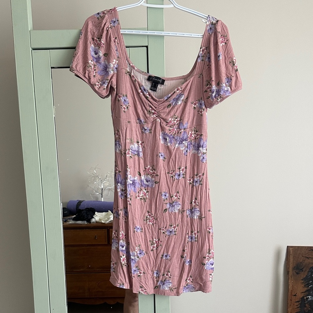Streetwear Society Pink Floral Mini Dress
